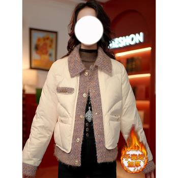 小香風時尚短款保暖棉服女2025新款冬季高階感顯瘦氣質加厚外套潮