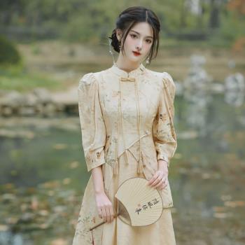 旗袍女春秋新款中國風日常旗袍