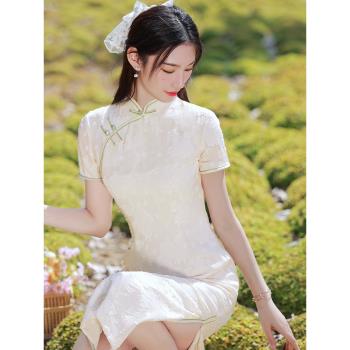 夏季復古日常中長款高階氣質旗袍