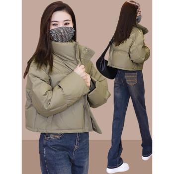 2024冬裝新款女士棉衣棉服短款小個子夾棉外套棉襖麵包服爆款加厚
