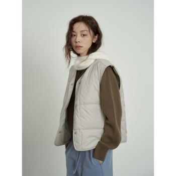 愛與南希原創設計女裝2024秋冬新款棉服背心正反穿羽絨棉坎肩馬甲