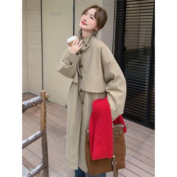 高階感風衣式工裝羽絨服女冬季2024新款加厚內膽白鴨絨外套派克服