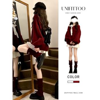 紅色毛衣女裝2025秋冬季新款新年戰袍穿搭慵懶風高階感針織衫上衣