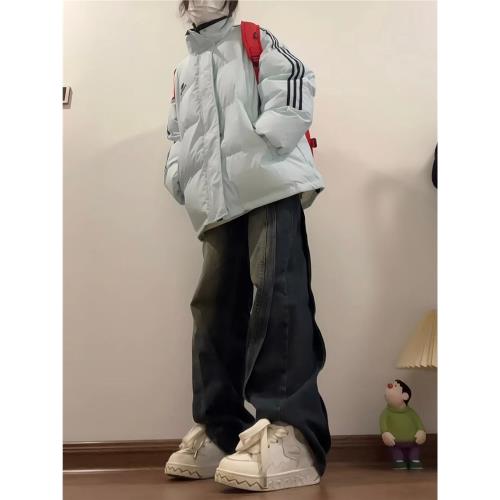 韓系超好看羽絨面包棉服女2025新款冬季美式立領學生加厚棉襖外套