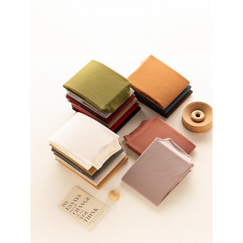 Miss DG 經典簡約巨舒服巨百搭長袖打底衫秋春半高領桑蠶絲針織衫