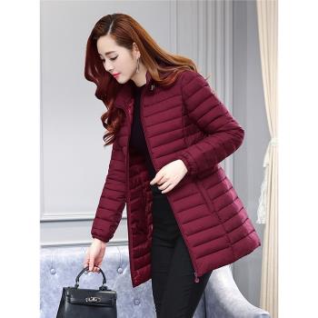 冬裝新品棉衣女韓版修身羽絨棉服時尚百搭中長款棉襖外套反季處理