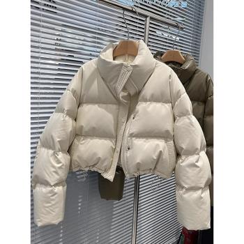 棉服女款2025秋冬裝高階棉衣棉襖爆款外套短款小個子夾棉加厚保暖