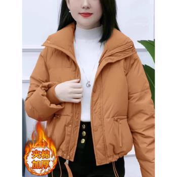 小個子羽絨棉服女短款冬季2024新款棉衣高階感加厚保暖麵包服外套