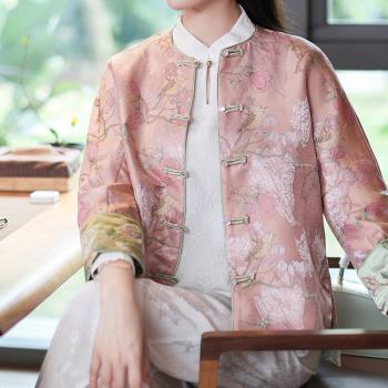 中國風年輕款旗袍茶服上衣唐裝