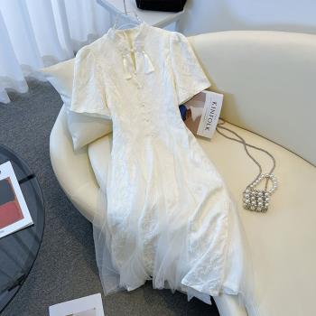 新中式小眾連衣裙夏季訂婚禮服