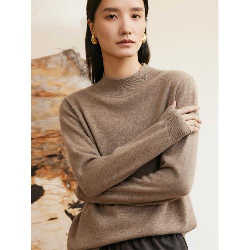 親膚感max半高領寬松毛衣針織衫