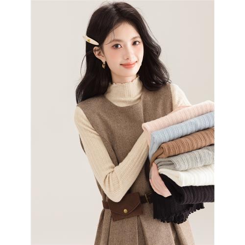 Forever 21 韓版氣質半高領針織衫女秋冬新款長袖外穿百搭打底衫