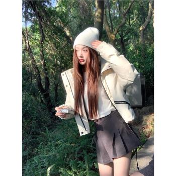 Q女家 輕氧日記/新國標90白鴨絨連帽防風沖鋒衣羽絨服外套女冬季