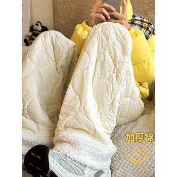 eaho羊羔絨羽絨棉褲女款冬季東北零下40度褲子防水防風保暖滑雪褲