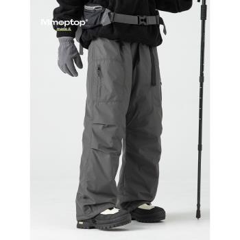 (免運)Mmoptop三防登山工裝羽絨褲男冬季新款潮牌90白鴨絨沖鋒褲子男士