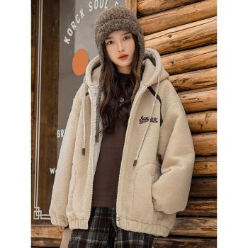 (免運)少女加絨外套秋冬季2024新款大童棒球服高初中學生青少年毛毛衣潮