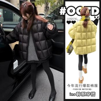 (免運)2025春秋簡約加厚長袖棉服女時尚新款高階設計感保暖韓系穿搭外套
