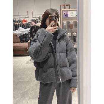 (免運)小香風灰色加厚冬天獨特超好看棉衣棉服女秋冬小個子棉襖羽絨外套
