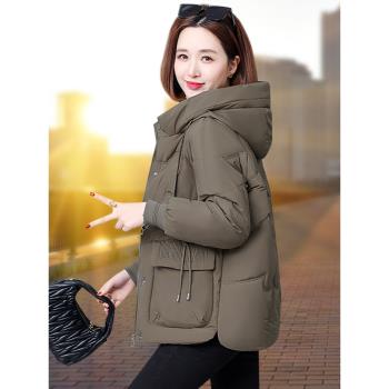 (免運)棉衣棉服女冬季2025年新款爆款潮中年媽媽時尚連帽短款冬天厚外套