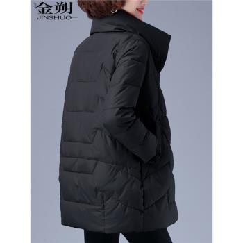 (免運)羽絨棉服女2024年新款寬松顯瘦中長款棉衣媽媽裝棉襖加厚冬季外套