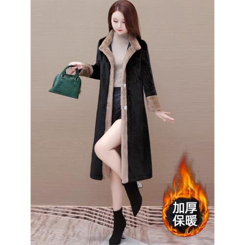 (免運)海寧皮草外套女2025新款春秋冬高端洋氣爆款中長加厚皮毛一體大衣