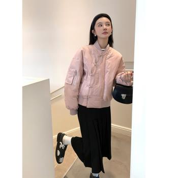 (免運)秋冬設計高階感炸街小眾加厚棉服機車棒球外套小個子棉衣棉襖女