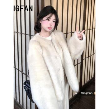 (免運)2025年秋冬季新款女裝韓系毛絨外套小香風溫柔高階加厚保暖短大衣