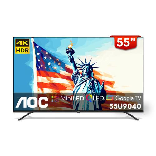 AOC 55U9040 (無安裝) 55型 4K Mini LED QLED Google TV 量子點智慧顯示器