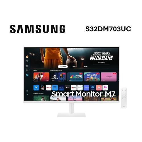 SAMSUNG三星 S32DM703UC 白 32型4K聯網螢幕M7顯示器