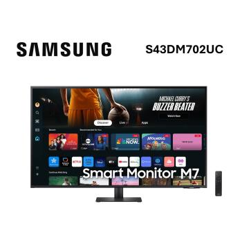SAMSUNG三星 S43DM702UC 43吋 智慧聯網螢幕 黑色 M7 M70D