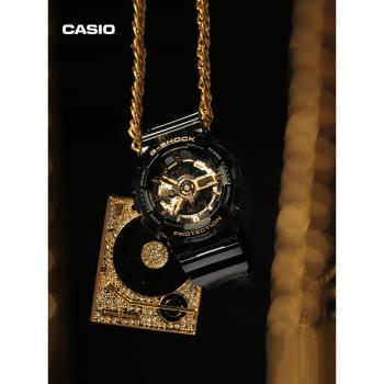 (免運)【禮物】casio旗艦店GA-110GB黑金運動防水手錶男卡西歐 G-SHOCK