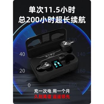 (免運)25新款耳機藍芽入耳超強續航降噪高階重低音無線雙耳防水運動專用