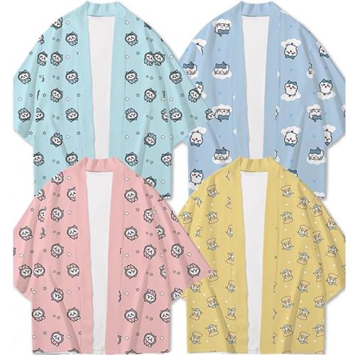 卡通表情包可愛chiikawa吉伊卡哇羽織和服吉伊哈奇烏薩奇披風開衫