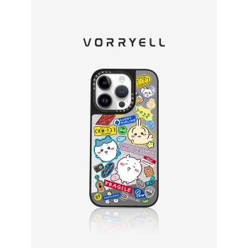vorryell吉伊卡哇適用蘋果16手機殼新款iPhone15promax磁吸保護套14pro鏡面防摔13可愛烏薩奇chiikawa鏡子殼