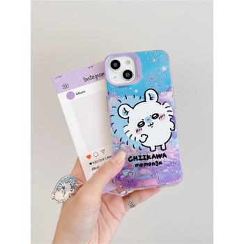 吉伊卡哇Chiikawa飛鼠iphone16promax烏薩奇Usagi小八Hachiware漸變14手機殼適用蘋果15plus12保護殼13兔哥8p