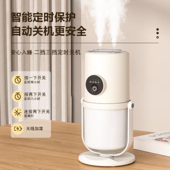 桌面雙噴加濕器 辦公臥室便攜迷你空氣凈化器夜燈大霧量補水加濕