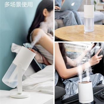 家用桌面加濕器便攜迷你空氣凈化器小夜燈雙噴大霧量加濕器