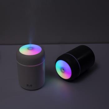 新款炫彩杯加濕器 usb充電家用車載迷你空氣凈化器 簡約夜燈