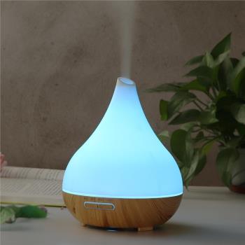 上白下木紋尖嘴花瓶迷你空氣凈化器香薰機外貿禮品加濕器供應