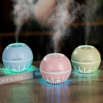 新品新款三合一加濕器簡約風格光速球充電加濕器迷你便攜空氣凈化