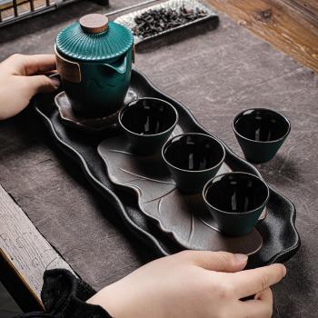 創意茶具套裝家用客廳輕奢小套高檔功夫泡茶壺現代小型茶盤辦公室