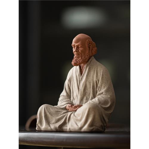 久造新中式禪意達摩祖師茶寵精品可養紫砂茶道空間茶桌裝飾小擺件|茶寵