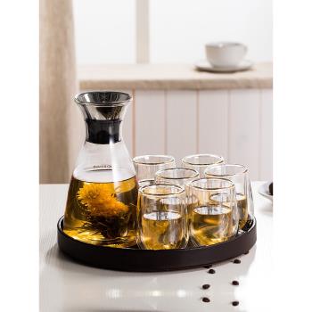 特萊滋家用冷水壺耐熱防爆玻璃杯子套裝涼水杯水具北歐創意茶具