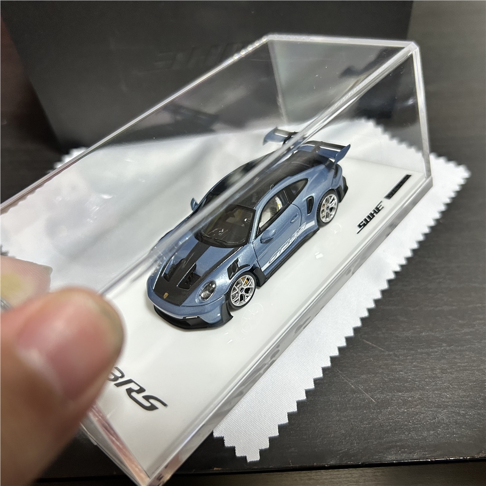 SUHE 1/64 TP 保時捷GT3 限量911 GT2 RS 藤原浩樹脂汽車模型擺件|火車