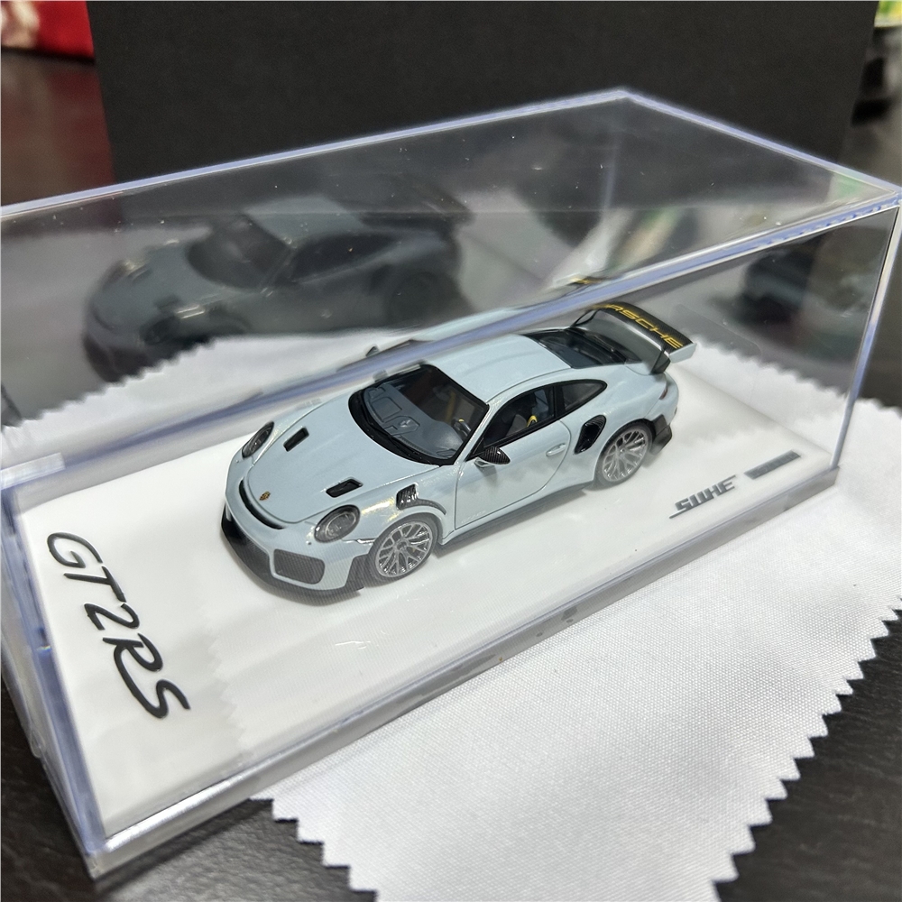 SUHE 1/64 TP 保時捷GT3 限量911 GT2 RS 藤原浩樹脂汽車模型擺件|火車