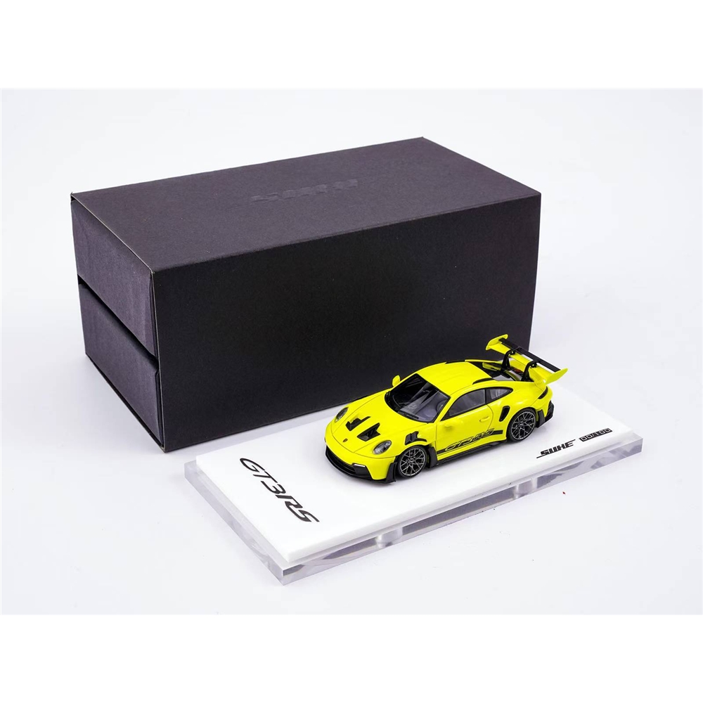 SUHE 1/64 TP 保時捷GT3 限量911 GT2 RS 藤原浩樹脂汽車模型擺件|火車