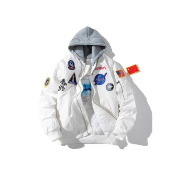 NASA聯名宇航員外套飛行員夾克男女情侶潮牌春秋冬季加厚棒球棉服