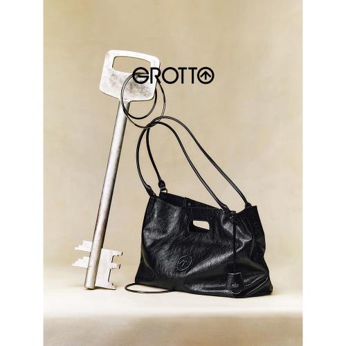 (免運)GROTTO個樂SOFT CARRY托特包大容量通勤牛皮手提單肩軟包