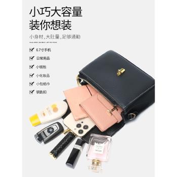 (免運)鱷魚紋真皮女士包包2025新款潮時尚百搭單肩包大容量牛皮斜挎包小