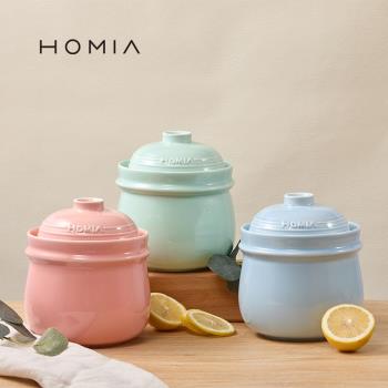 (免運)HOMIA馬卡龍陶瓷泡菜壇子家用大口徑四川酸菜缸醃菜密封罐儲物罐